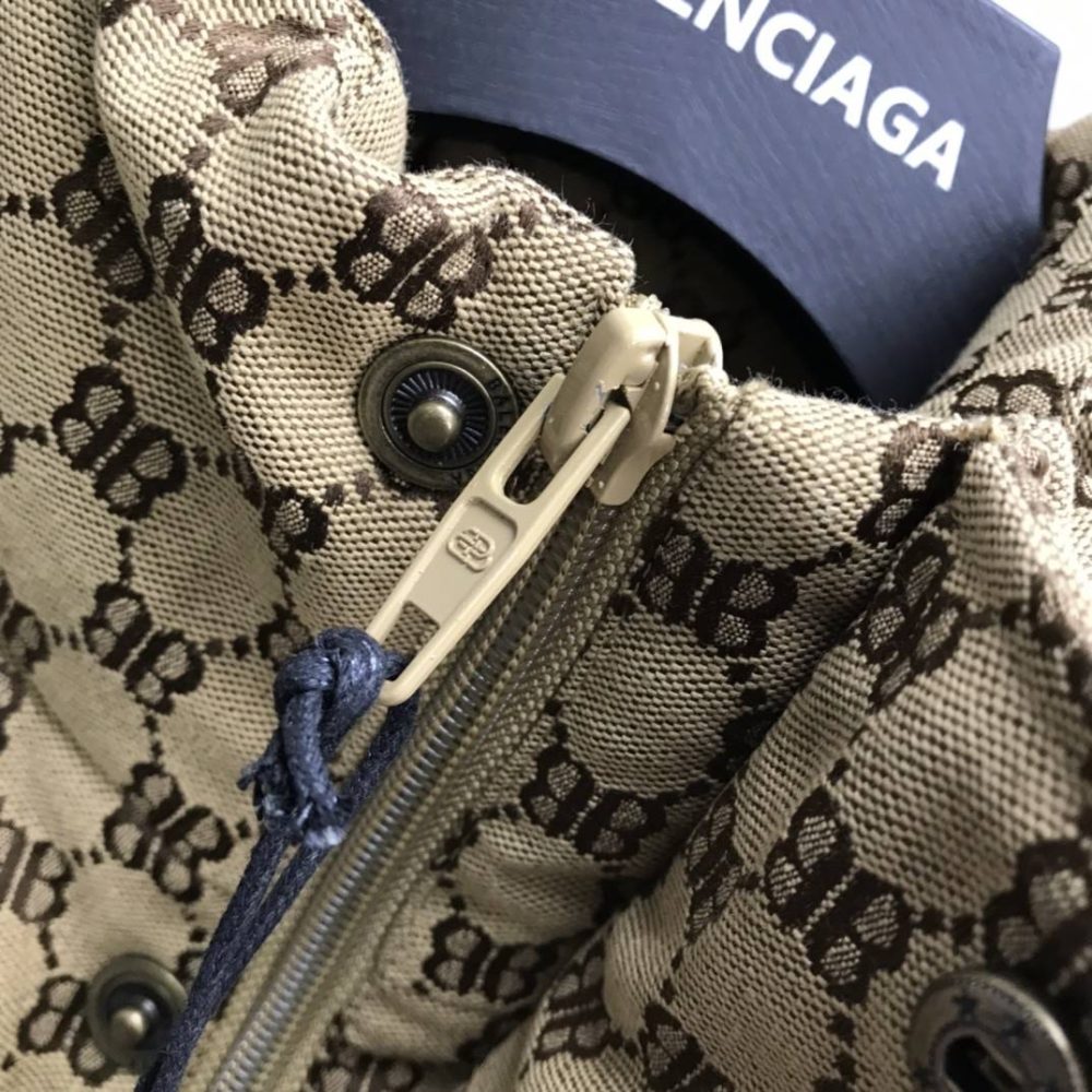 Balenciaga all-over printed double B down jacket