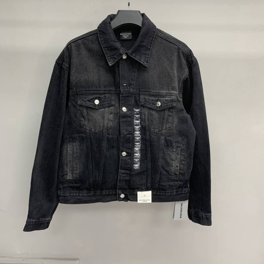 Balenciaga offset printed denim jacket