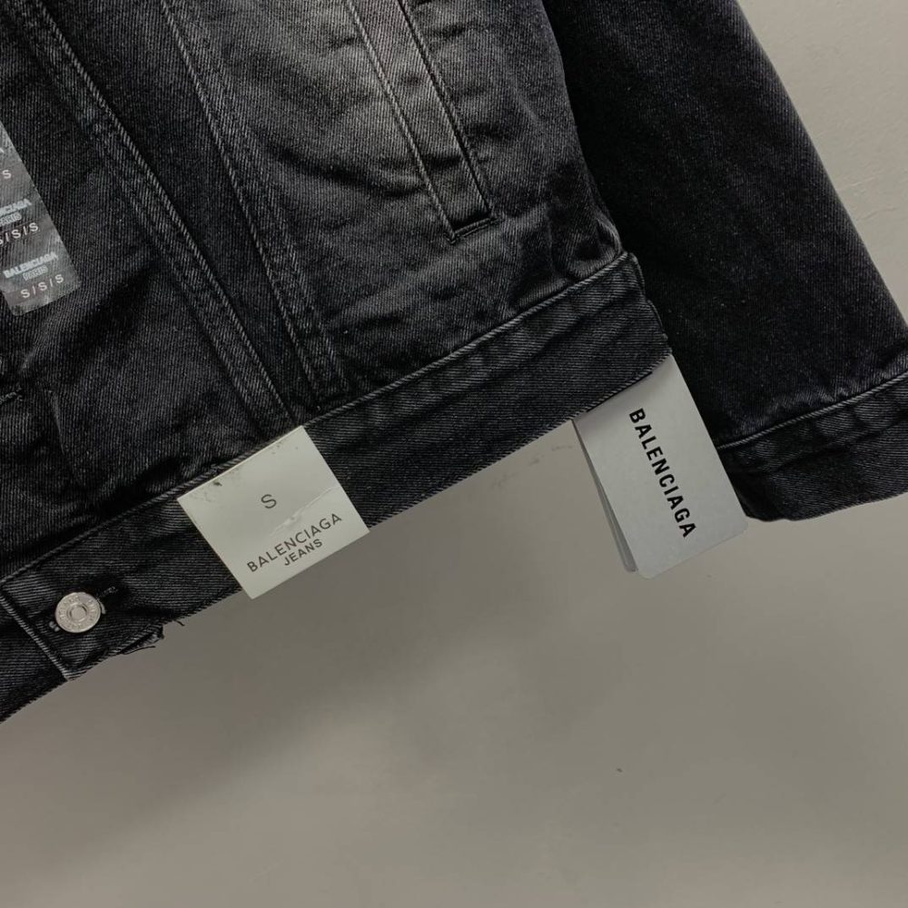 Balenciaga offset printed denim jacket