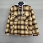 Balenciaga flannel plaid shirt jacket