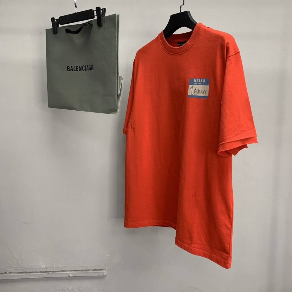 Balenciaga signature worn T-shirt