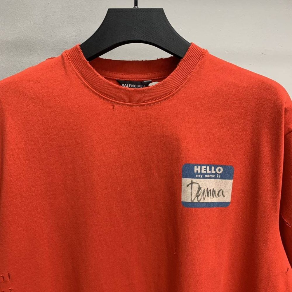 Balenciaga signature worn T-shirt