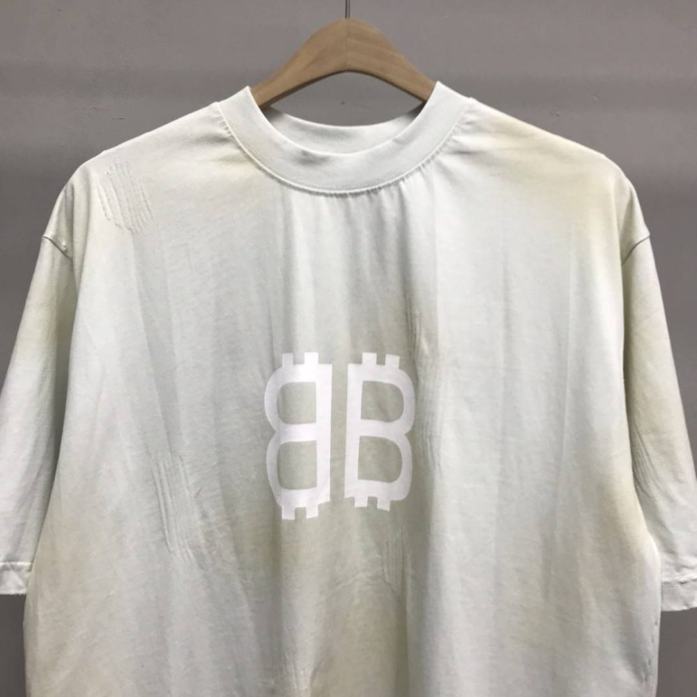 Balenciaga BB Industrial Cement Painted T-Shirt