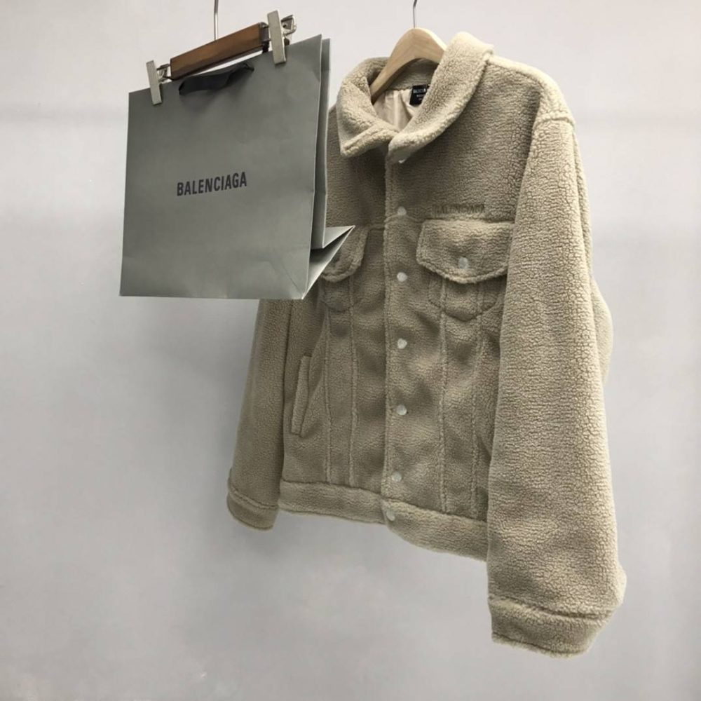 Balenciaga lettered lambswool jacket