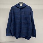 Balenciaga plaid shirt hooded jacket