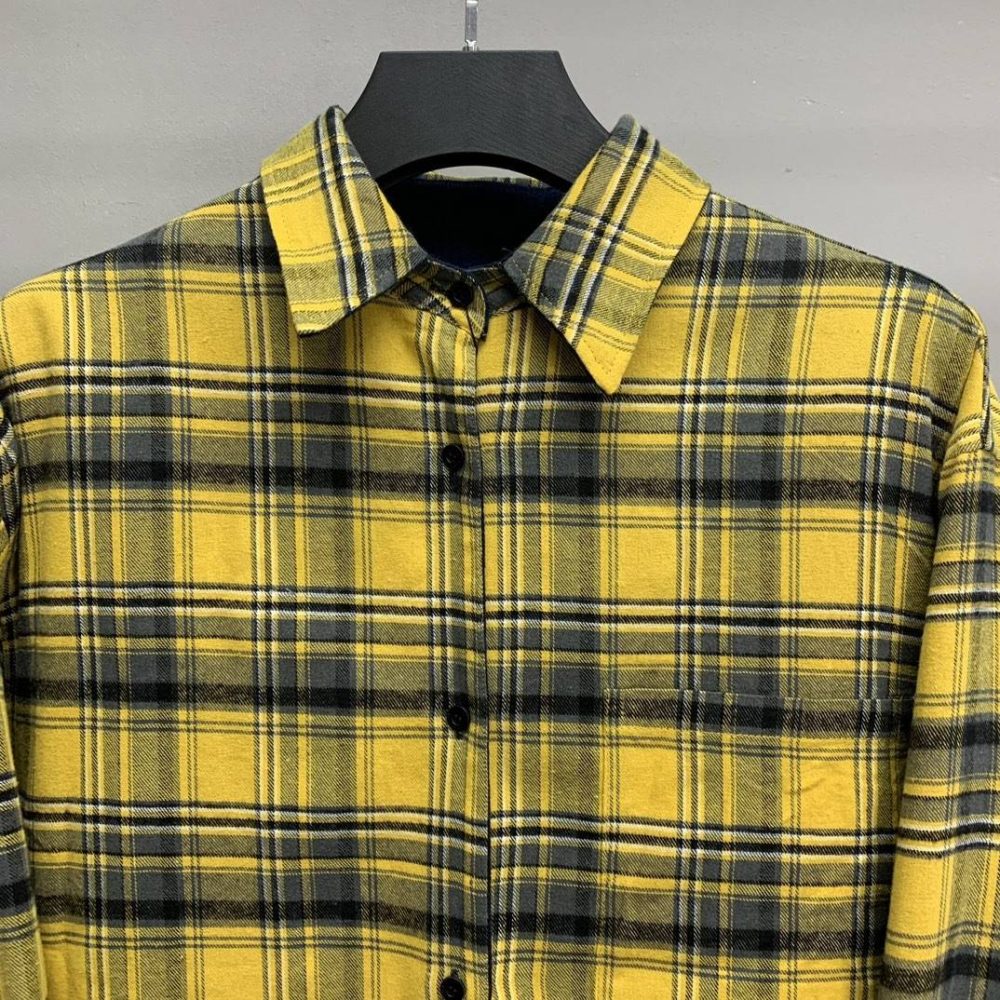 Balenciaga reversible plaid shirt jacket