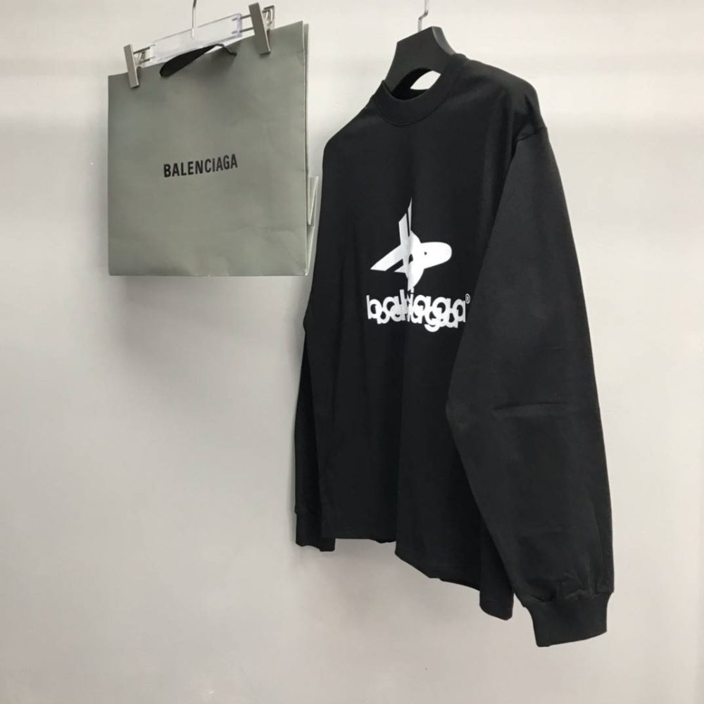 Balenciaga lettered long sleeve T-shirt