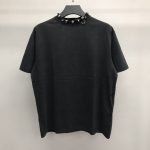 Balenciaga neckline hardware perforated T-shirt