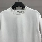 Balenciaga neckline hardware perforated T-shirt