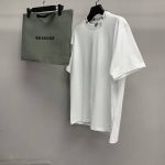 Balenciaga neckline hardware perforated T-shirt