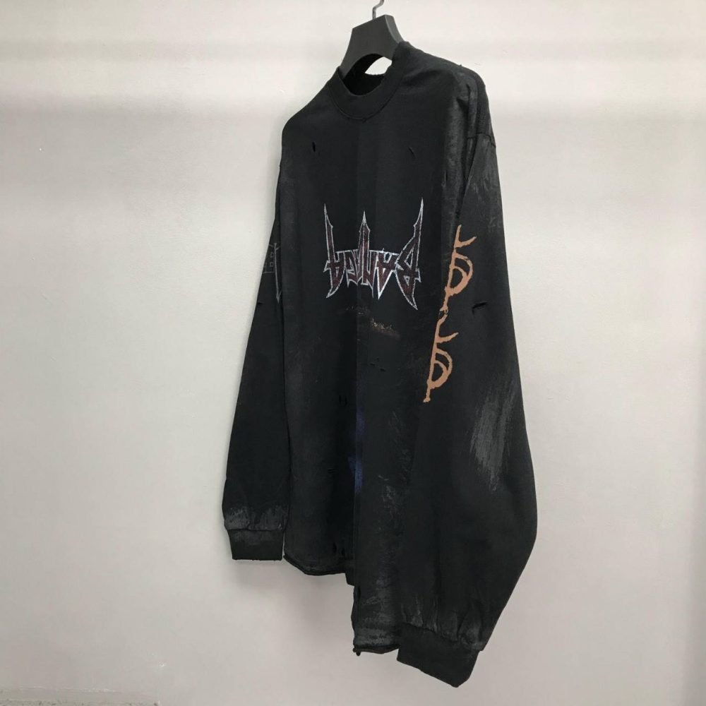 Balenciaga Reflection Tower Long Sleeve T-Shirt