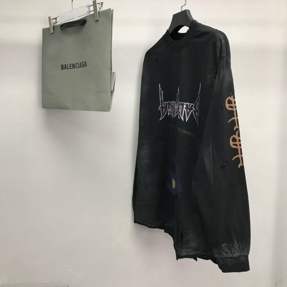 Balenciaga Reflection Tower Long Sleeve T-Shirt