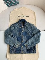 Louis Vuitton Classic Logo printed all over patchwork denim jacket