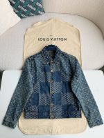 Louis Vuitton Classic Logo printed all over patchwork denim jacket