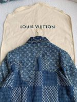 Louis Vuitton Classic Logo printed all over patchwork denim jacket