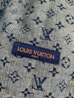 Louis Vuitton Classic Logo printed all over patchwork denim jacket