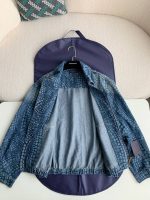 Louis Vuitton Classic Logo printed all over patchwork denim jacket