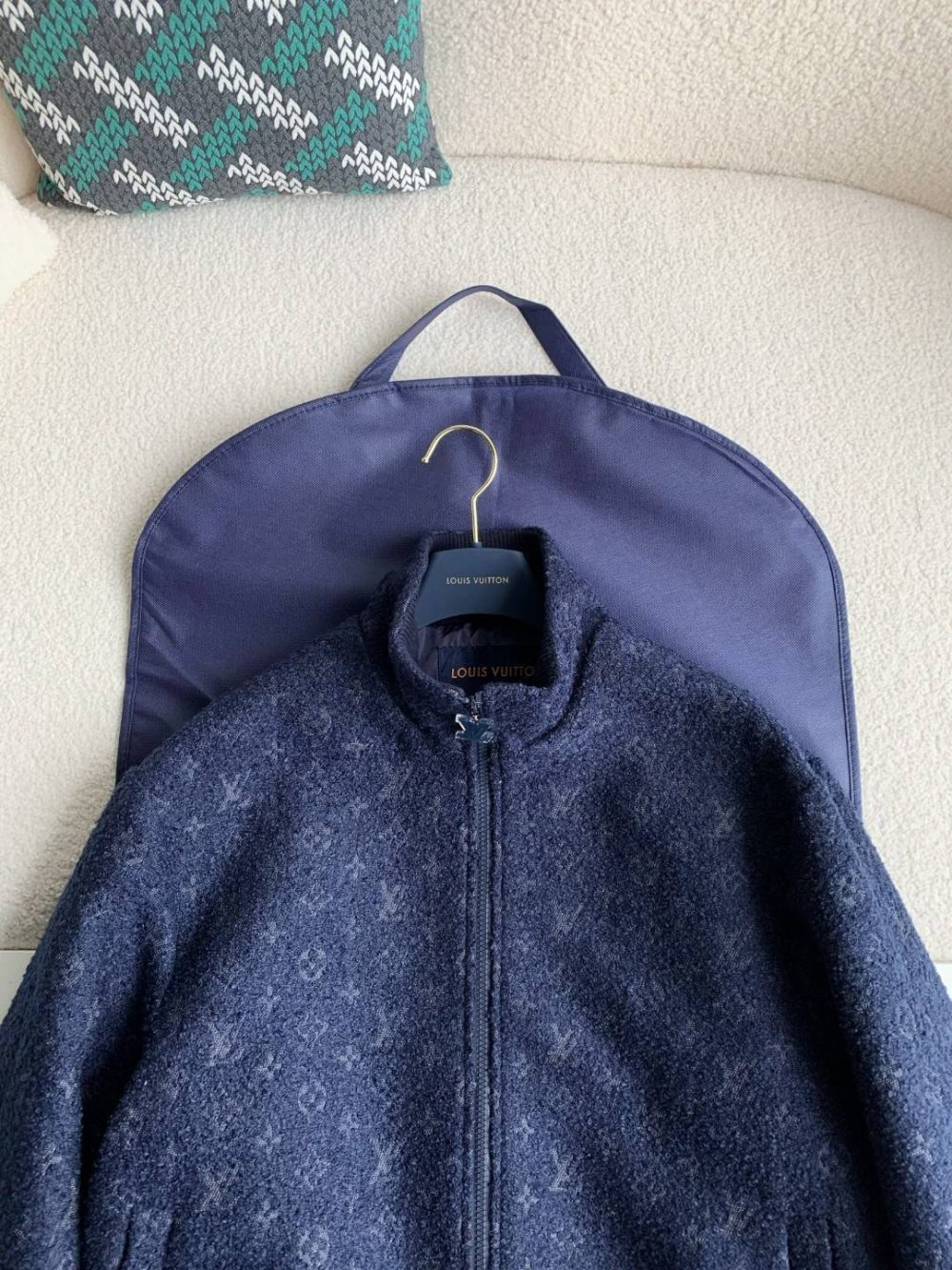 Louis Vuitton casual hoodie denim jacket