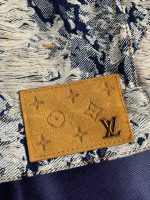 Louis Vuitton Classic Logo printed all over patchwork denim jacket