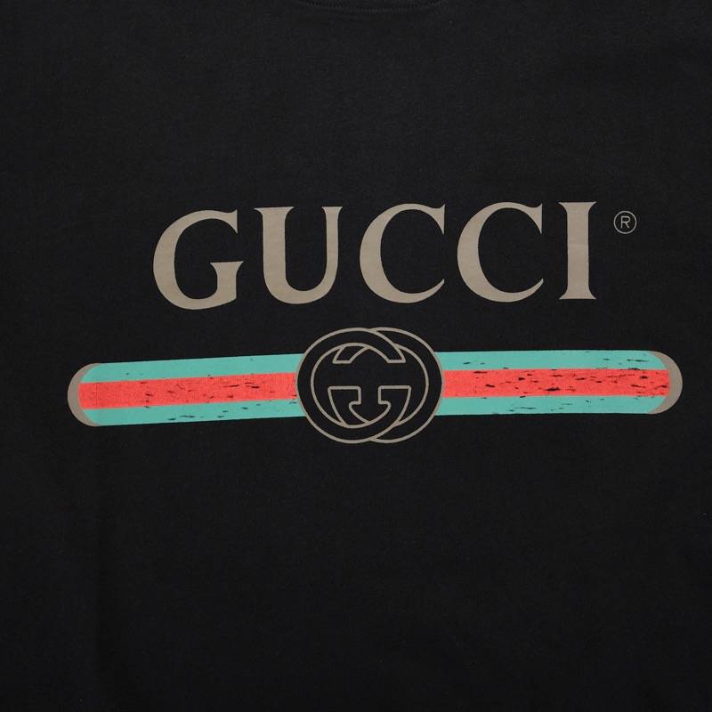 Gucci men's and women's black T-shirt