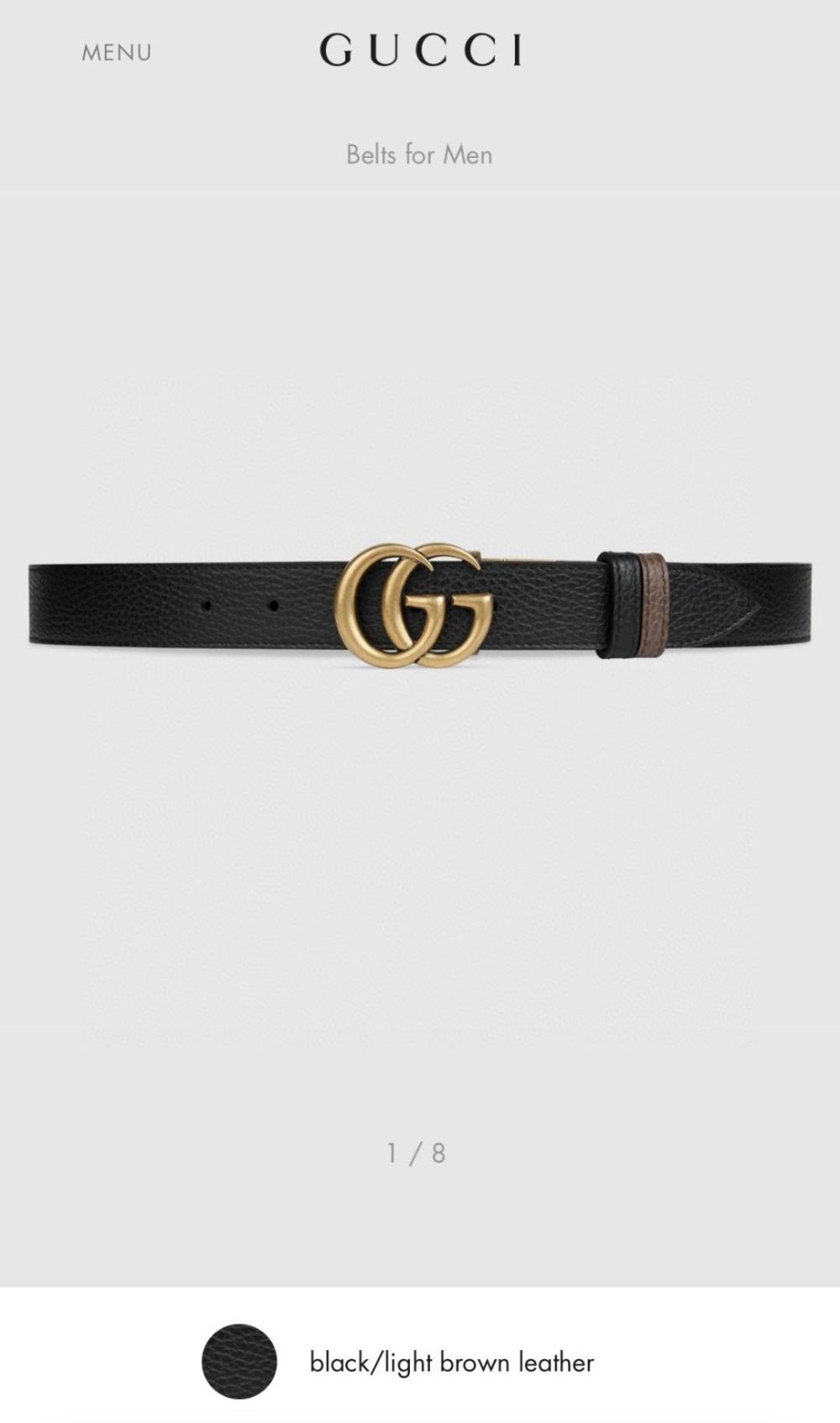 Gucci men's belts