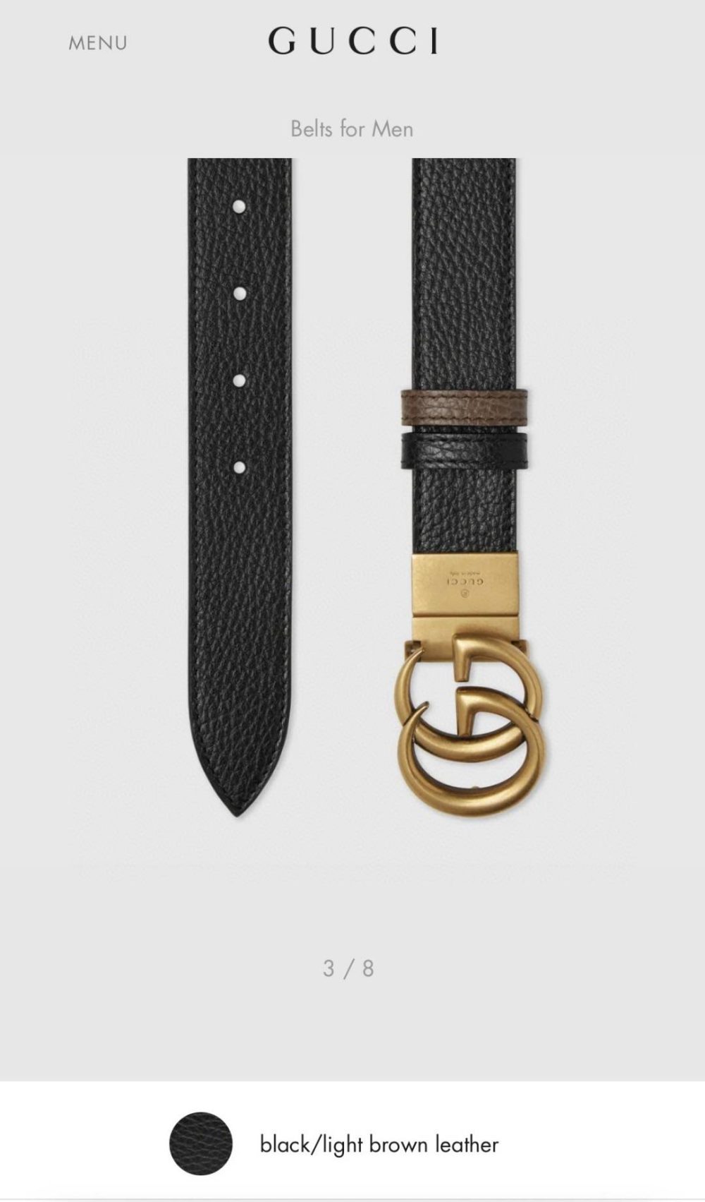 Gucci men's belts