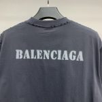 Balenciaga front and back T-shirt with blurred letters