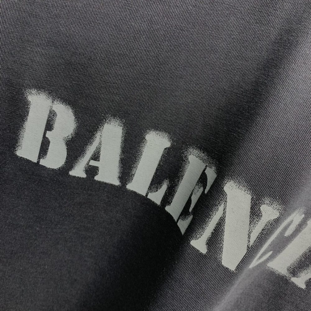 Balenciaga front and back T-shirt with blurred letters