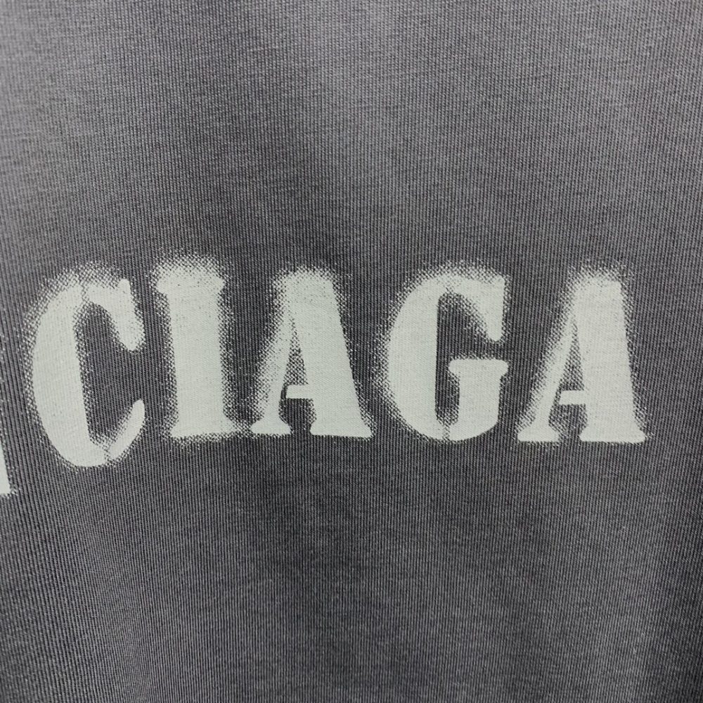 Balenciaga front and back T-shirt with blurred letters