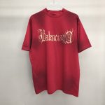 Balenciaga Sanskrit lettering industrial paint T-shirt