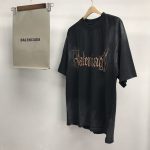 Balenciaga Sanskrit lettering industrial paint T-shirt