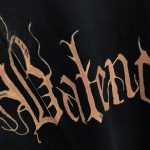 Balenciaga Sanskrit lettering industrial paint T-shirt