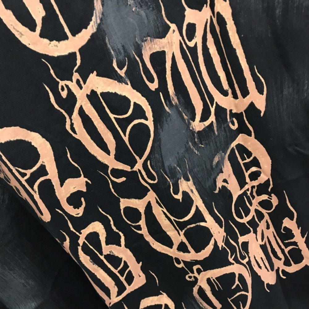 Balenciaga Sanskrit lettering industrial paint T-shirt