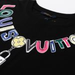 Louis Vuitton Logo lettering T-shirt with 23SS neckline