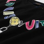 Louis Vuitton Logo lettering T-shirt with 23SS neckline