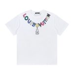 Louis Vuitton Logo lettering T-shirt with 23SS neckline