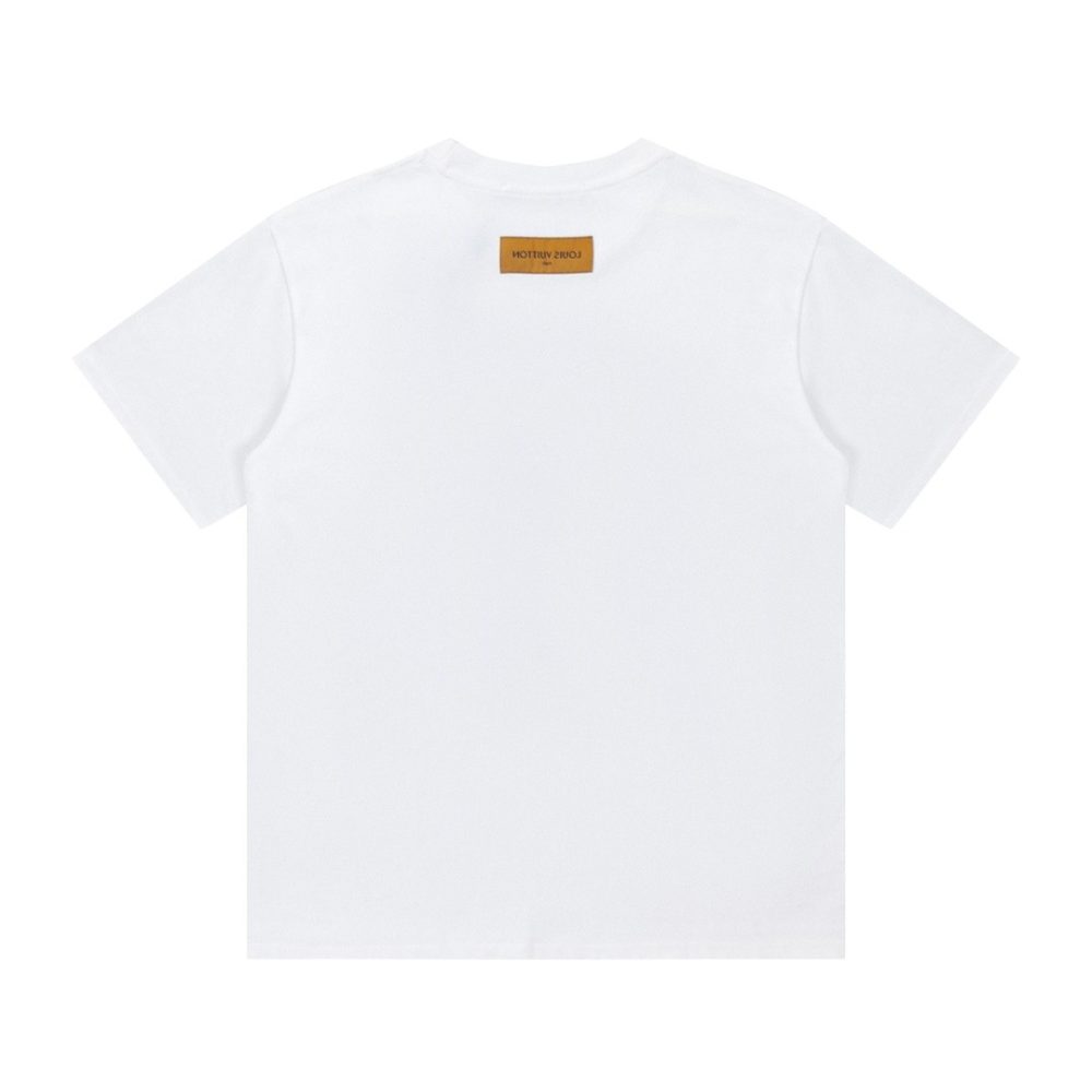 Louis Vuitton Logo lettering T-shirt with 23SS neckline