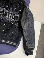 Louis Vuitton FW23 lettered beaded embroidered leather jacket