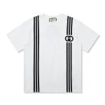 Gucci  23SS double G vertical stripe foam printed t-shirt