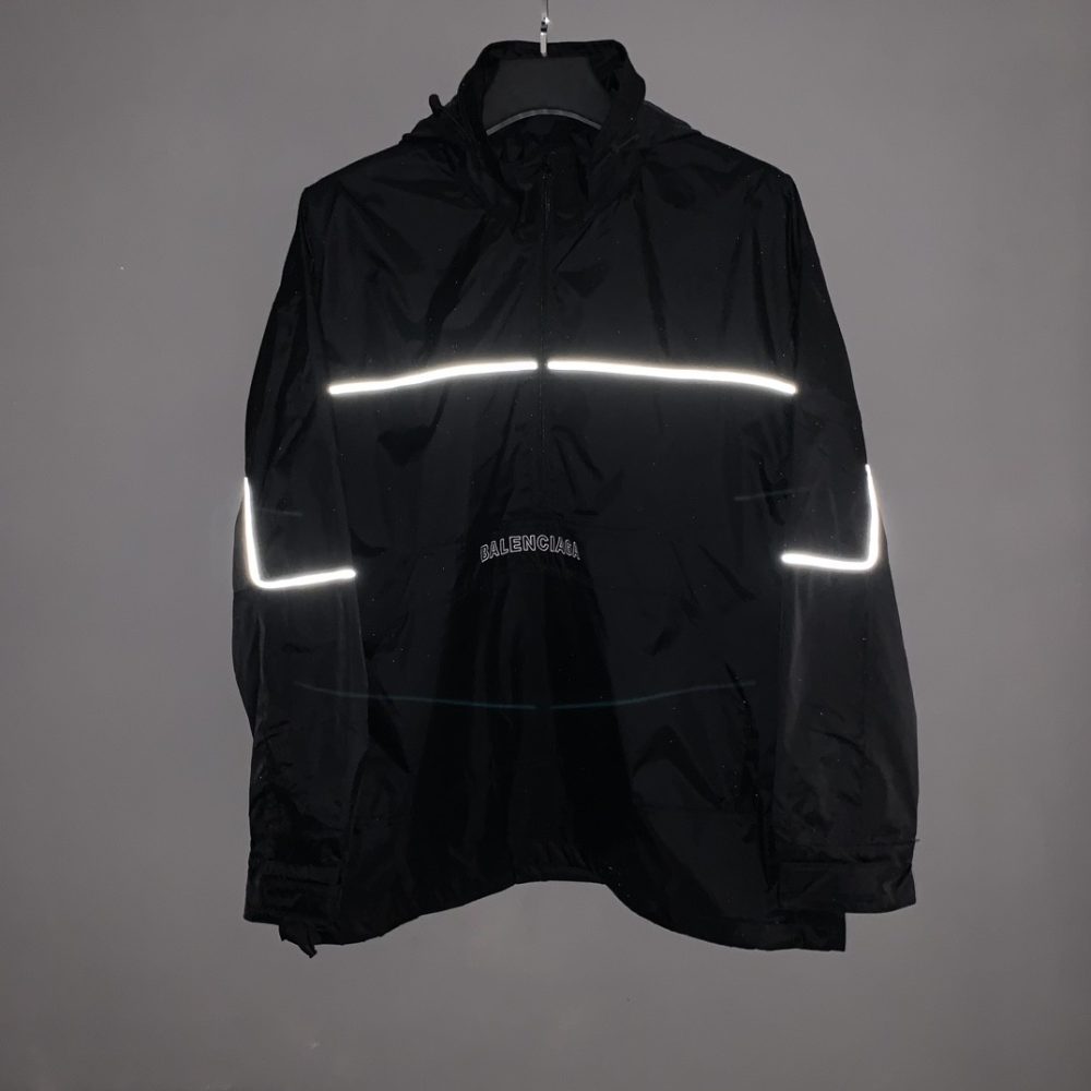 Balenciaga BLCG reflective half zipper jacket