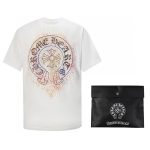 Chrome Hearts heart splashed ink Sanskrit horseshoe t-shirtarts