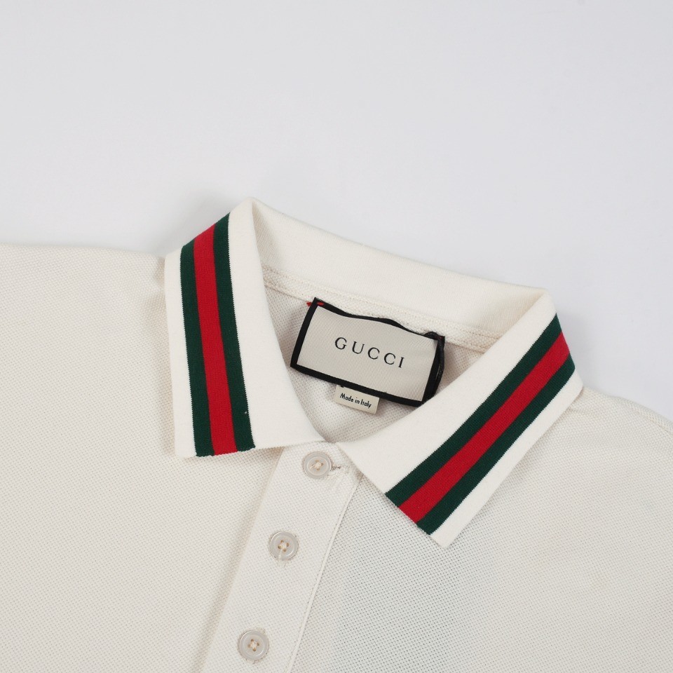 Gucci Embroidered lapel POLO on left chest