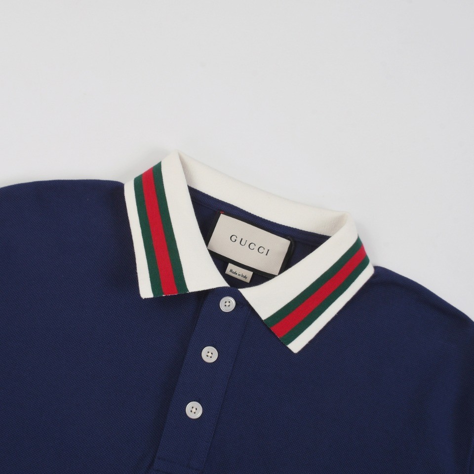 Gucci Embroidered lapel POLO on left chest