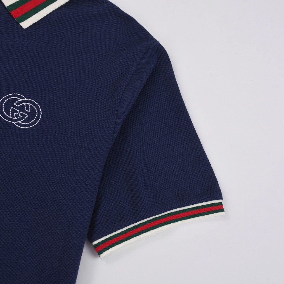 Gucci Embroidered lapel POLO on left chest