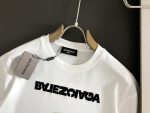 Balenciaga Green laser logo embroidered T-SHIRT with letters