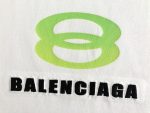 Balenciaga Green laser logo embroidered T-SHIRT with letters