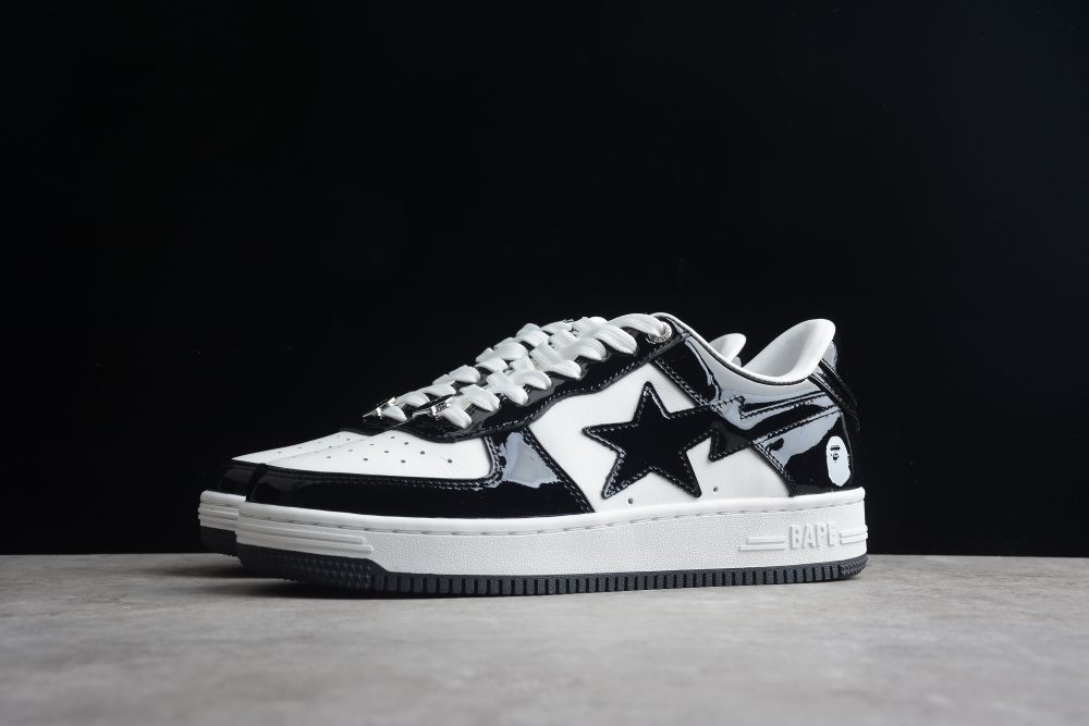 Bape Sta Low-Top Sneakers In Black And White