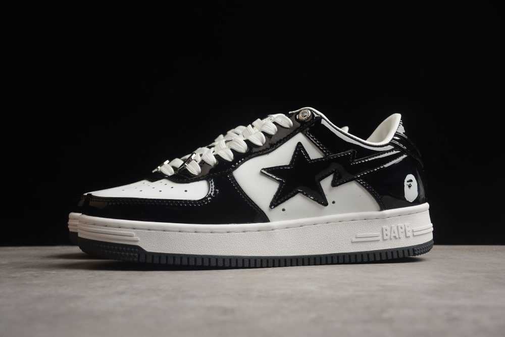 Bape Sta Low-Top Sneakers In Black And White