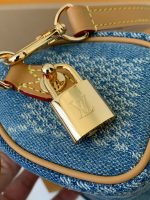 Louis Vuitton The new SPEEDY 18bandouli ère tannin denim handbag  N40682  Size：18*12*10cm