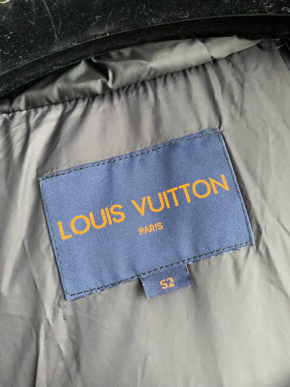 Louis Vuitton logo labeled down jacket